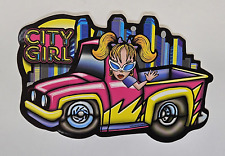 Vintage Vending Machine Sticker Die-cut Hot Rod 2000's NM  City Girl picture