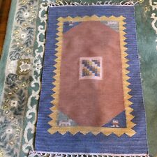 Small Hand Woven Native American Rug 24” By 38”, Goo Shape Cotton picture