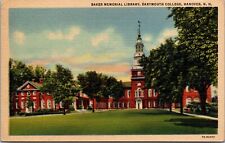Vintage Postcard 1937 Baker Memorial Library, Dartmouth College, Hanover, NH picture
