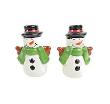 Holiday Winter Snowman Salt & Pepper Shakers picture