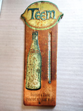 Vintage Teem Thermometer Soda Pop Advertising Embossed Metal  28” 1960's picture