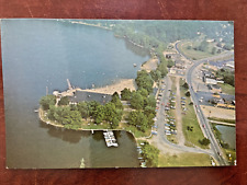 Lake Cable Ohio~Aerial View Of Lake Cable~1950s postcard Cable brothers park UP picture
