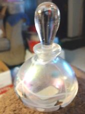 Gantos Vintage Glass Iridescent Frosted Vanity Perfume Bottle picture
