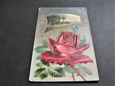 1911 Greetings, To Wish You Joy - Ben Franklin One Cent-Embossed Postcard. RARE. picture