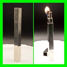 Very Unusual Vintage Square Pen Style Petrol Lighter - In Working Condition  picture