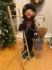 Buyers Choice 1991 BOY CHIMNEY SWEEPER , LADDER  & PAIL  w BROOM & GIFTS    MINT picture