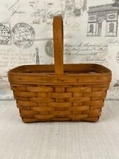 Longaberger 1993 Spring Basket with Plastic Protector 11 L x 8 W x 5.5 H picture