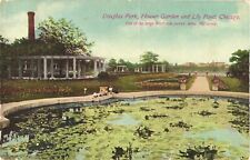 Beautiful Scene At Douglas Park, Flower Garden And Lily Pond, Chicago Postcard picture