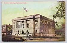Postcard Spokane Washington WA Federal Building 1910 picture