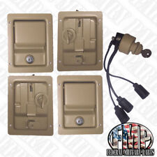 SECURITY KIT - TAN Locking Door Handles & Keyed Ignition Switch fits HUMVEE picture