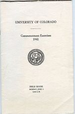 1941History-University Colorado Commencement Exercises-CU-Names-Degrees picture