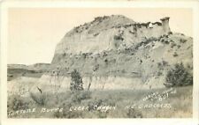 North Dakota Badlands Tortoise Butte Cedar Canyon 1932 RPPC Postcard 22-2060 picture