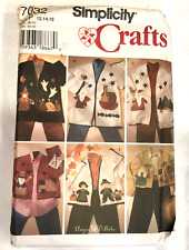 Simplicity Crafts Pattern 7032 Holiday Appliqued Jacket (12 - 16) UNCUT 1996  picture