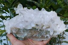 Top Quality White Samadhi Quartz 1.73Kg Cluster Crystal Mineral Stone Healing picture