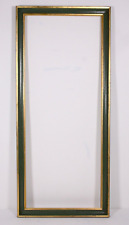 Olive Green Mid C Vtg Gold Gilt 32x14 Wood Frame for 30x12 Painting Print Photo picture
