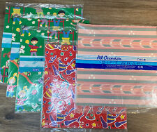CLEO Gibson Greeting Gift Wrap Lot of 5 ALL OCCASION Vintage 1990’s USA NOS NEW picture