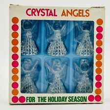 Vintage  CHRISTMAS Plastic Crystal Angels Figurines Ornaments Box  Hong Kong (6) picture