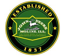 John Deere 1936 Vintage Historic Logo Established 1837 - Emblem Sticker Decal picture