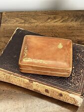 Vintage Italian Leather Box, Made In Florence, Gentleman's Dresser Box, MCM picture