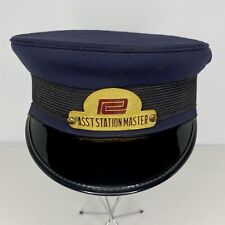 Original Vintage Pennsylvania Railroad Assistant Stationmaster Hat w Badge-Rare picture
