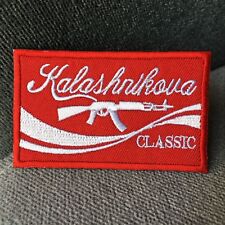 Embroidered Kalashnikova Classic AK 47 Tactical Hook Loop Patch Fastener Badge picture