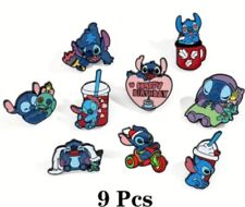 New 9 Pcs Lilo And Stich Pin Brooch Cute Metal Badge picture