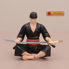 Anime OP Black clothes Roronoa Zoro Sit cleaning knife Figure Statue Gift picture