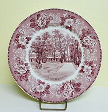 Vtg Pink 10” Santa Fe NM Historic Plaza Souvenir Plate — Jonroth Staffordshire picture