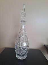 Princess House clear glass 24% lead crystal decanter w/stopper -West Germany picture