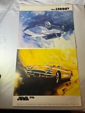 Vintage Corvette News Imagery 1976 Large Calendar - No Curls Absolutely Flat picture