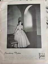 1953 Henri Bendel Womens Satin Nylon Tulle Evening Gown Vintage Fashion ad picture