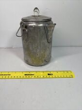 Vtg. Coleman Metal Percolator  9 Cup Complete Aluminum Well Used picture