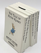 Wedgwood Beatrix Potter The Tale of Peter Rabbit Book Bank Porcelain ENGLAND picture