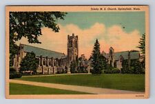 Springfield MA-Massachusetts, Trinity ME Church Religion Vintage c1951 Postcard picture