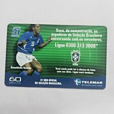 Ronaldinho Gaucho World Cup Champion Football Phone Card Telemar Brazil 2002 picture