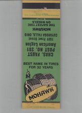Matchbook Cover Mohawk Tires - Post No. 281 American Legion Cuyahoga Falls OH picture