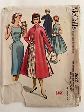RARE McCall's Vintage Sewing Pattern 3622 Dress Slim or Full Skirt & Coat MCM picture