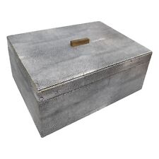 Three Hands Corp Wood Box Grey Coated Felt Lined 10x8x4.5 picture