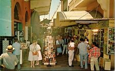 Curio Store Tijuana BC Mexico People Shopping Vtg Chrome Postcard picture