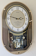 RARE 2009 SEIKO QXM329NRH MELODIES IN MOTION 7 HOURLY TUNES ANIMATED WALL CLOCK picture