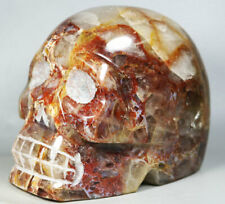 5.74lb NATURAL Red / Yellow PHANTOM MULTI-INCLUSIONS Rainbow CRYSTAL skull picture