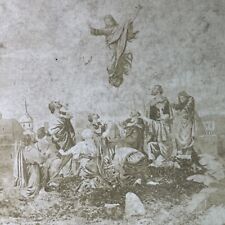 Antique 1860s The Ascension Of Jesus Christ Stereoview Photo Card P3402 picture