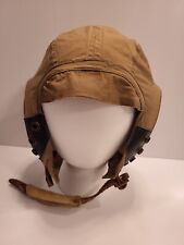 US ARMY AIR FORCES TYPE  AN-H-15 SUMMER FLYING HELMET-  Bates Shoe Co SIZE LARGE picture