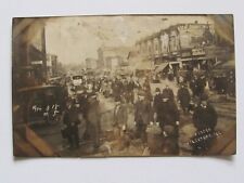APRIL 1918 POSTCARD KNOX COUNTY ILLINOIS SELECTED MEN MARCH TO TRAIN GALESBURG picture