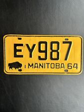 1964 Manitoba License Plate EY 987 picture