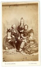 CIRCA 1880'S CDV Unique Family Albino Daughter Lancaster Blackpool England UK picture