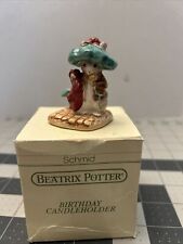 Schmid Beatrix Potter Benjamin Bunny Birthday Candle Holder Cake Topper 1993 Box picture