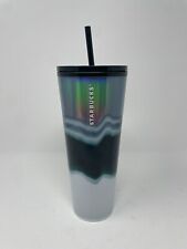 Starbucks Limited Edition 2020 Blue Green White Geode Cold Cup Tumbler 24 oz. picture