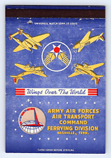 40-Strike Vintage Matchbook Army Air Forces Ferrying Division Nashville TN picture