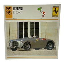 Cars of The World - Single Collector Card 1951 1952 Ferrari 212 Export picture